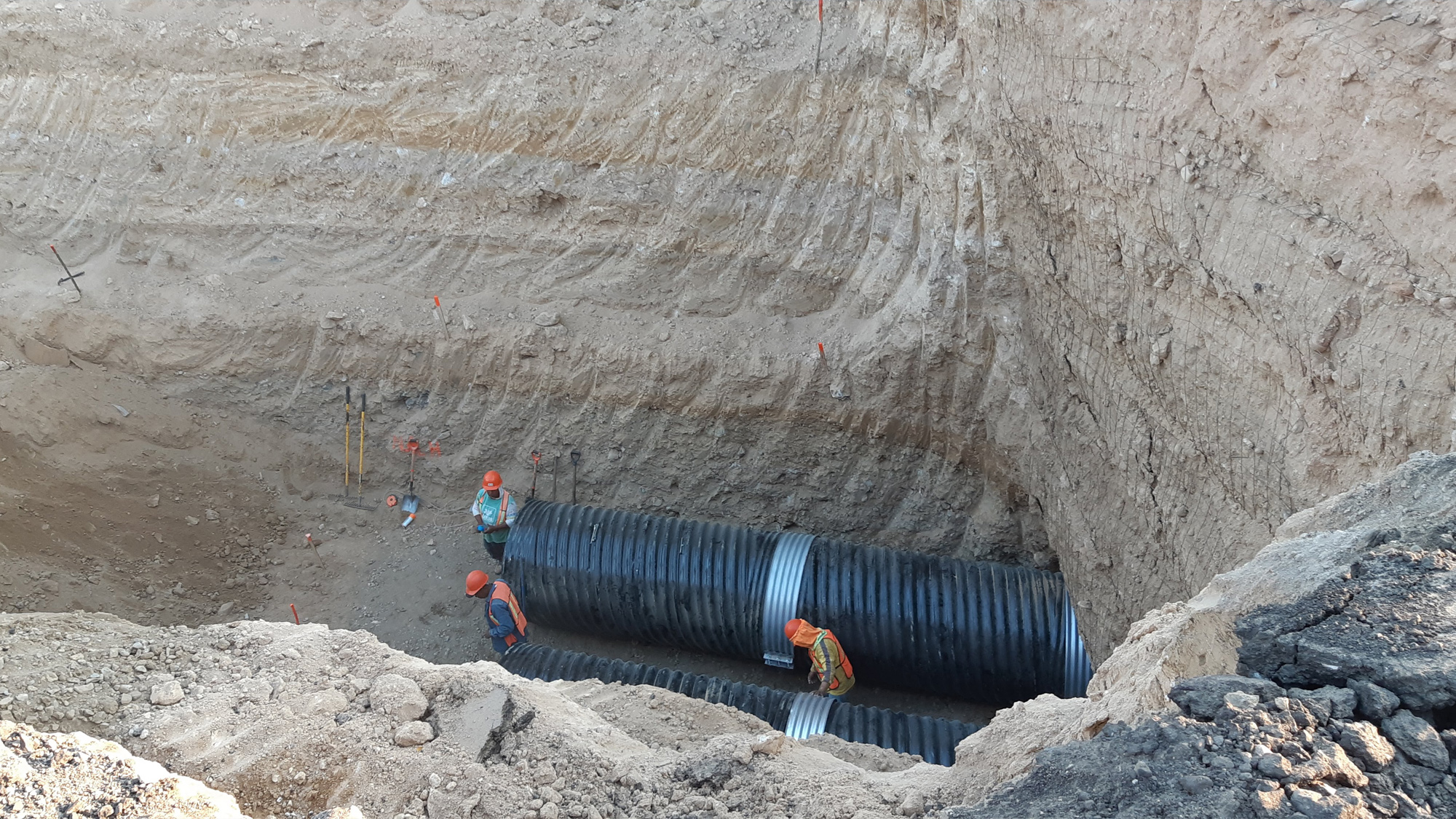 Trabajos de infraestructura hidráulica